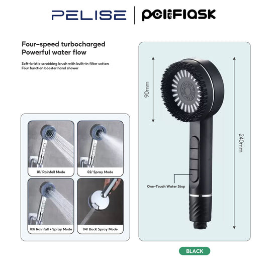 Pelise By Peliflask High-pressure Shower Head For Bathroom Handheld Shower Head