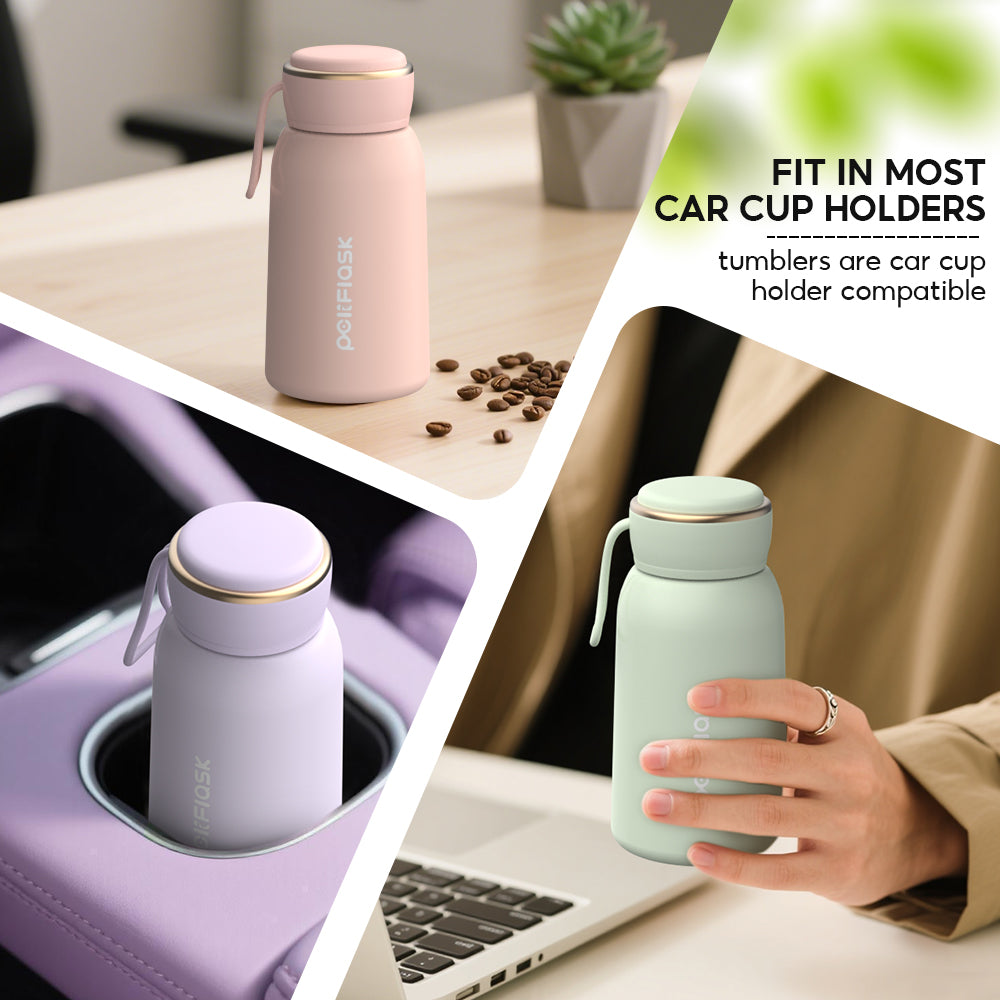 Peliflask 10oz Mini Vacuum Flask Portable Pocket Water Bottle Stainless Steel Cup Hot And Cold