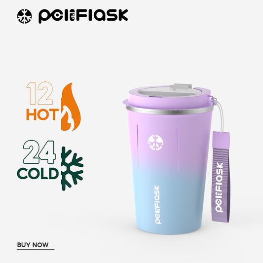 Peliflask 380ml Insulated Coffee Mug – Gradient Stainless Steel Travel Cup with Lid