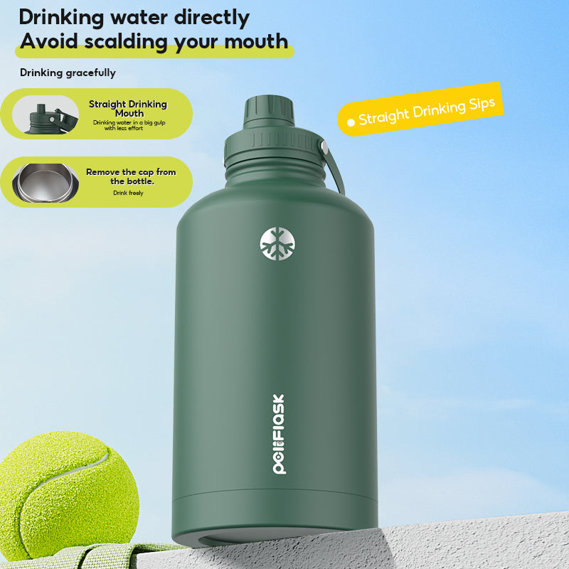 Peliflask 64oz Stainless Steel Vacuum Flask – Large Insulated Water Bottle with Handle