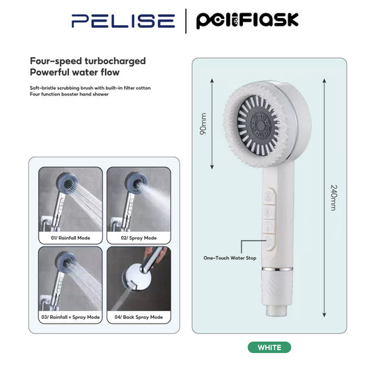 Pelise By Peliflask High-pressure Shower Head For Bathroom Handheld Shower Head