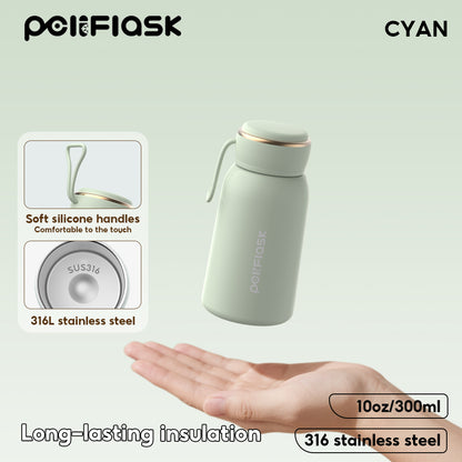Peliflask 10oz Mini Vacuum Flask Portable Pocket Water Bottle Stainless Steel Cup Hot And Cold