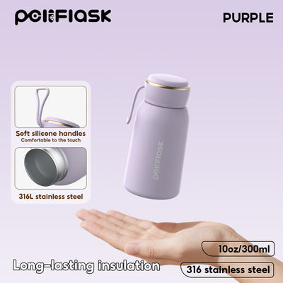 Peliflask 10oz Mini Vacuum Flask – Portable Pocket Insulated Water Bottle Leakproof Travel Mug