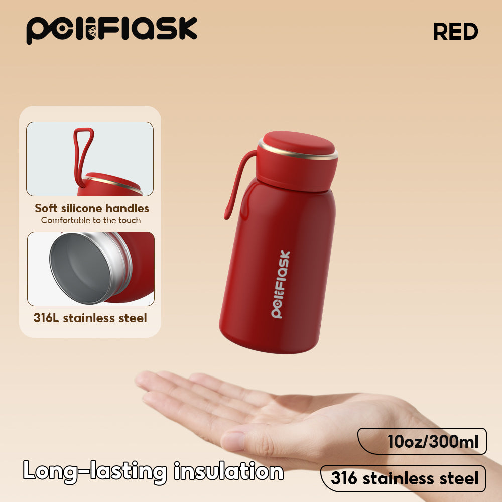 Peliflask 10oz Mini Vacuum Flask Portable Pocket Water Bottle Stainless Steel Cup Hot And Cold