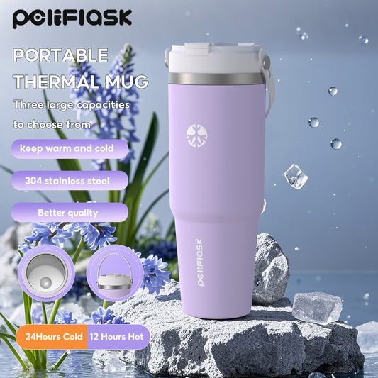 Peliflask 35oz Stainless Steel Insulated Tumbler – Vacuum Travel Mug with Handle