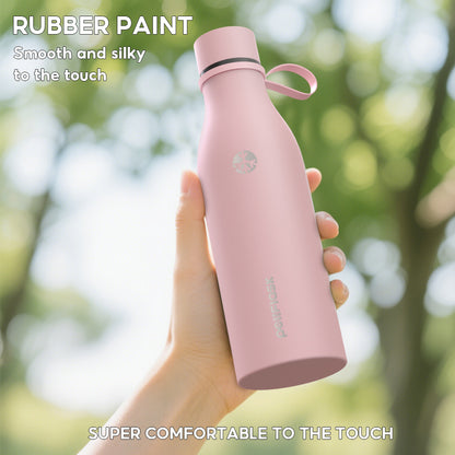 Peliflask 17oz Slim Stainless Steel Water Bottle – Vacuum Insulated Small Mouth Tumbler