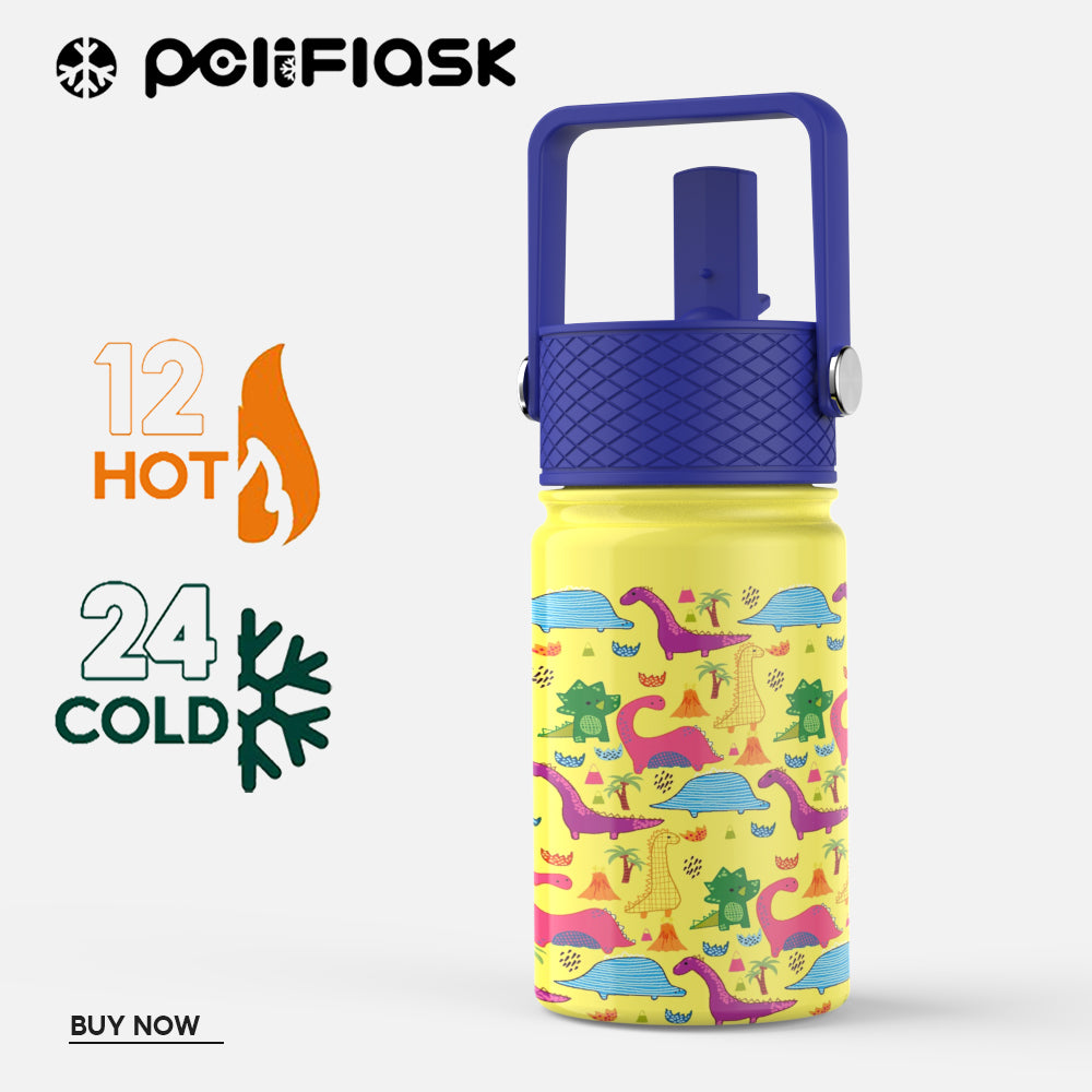 Peliflask 12oz Kids Stainless Steel Water Bottle – Vacuum Insulated Child Tumbler