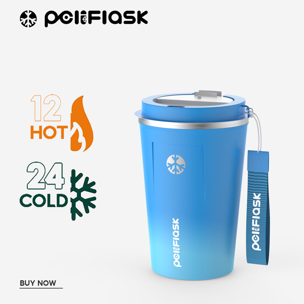 Peliflask 380ml Stainless Steel Coffee Mug With Lid – Insulated Travel Coffee Tumbler