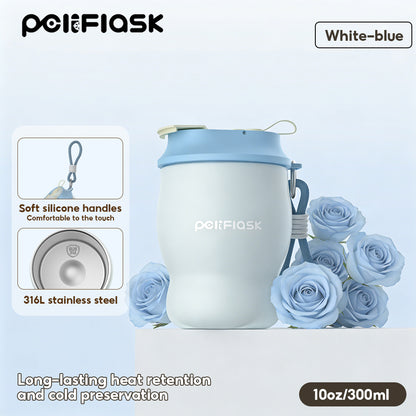 Peliflask Compact Insulated Mug – 10oz Stainless Steel Hot & Cold Coffee Cup