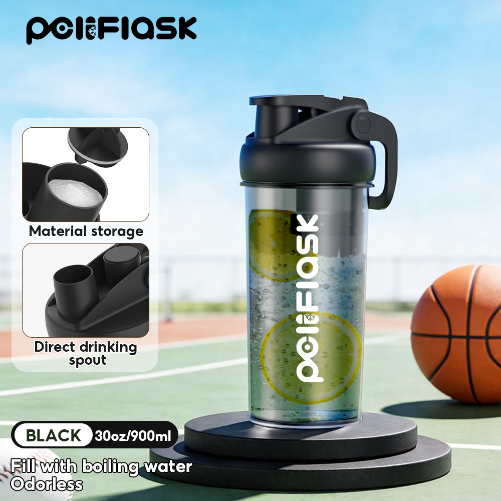 Peliflask 24/30oz Protein Shaker Bottle – BPA-Free Leakproof Sports Water Bottle