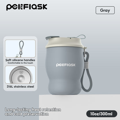 Peliflask Compact Insulated Mug – 10oz Stainless Steel Hot & Cold Coffee Cup