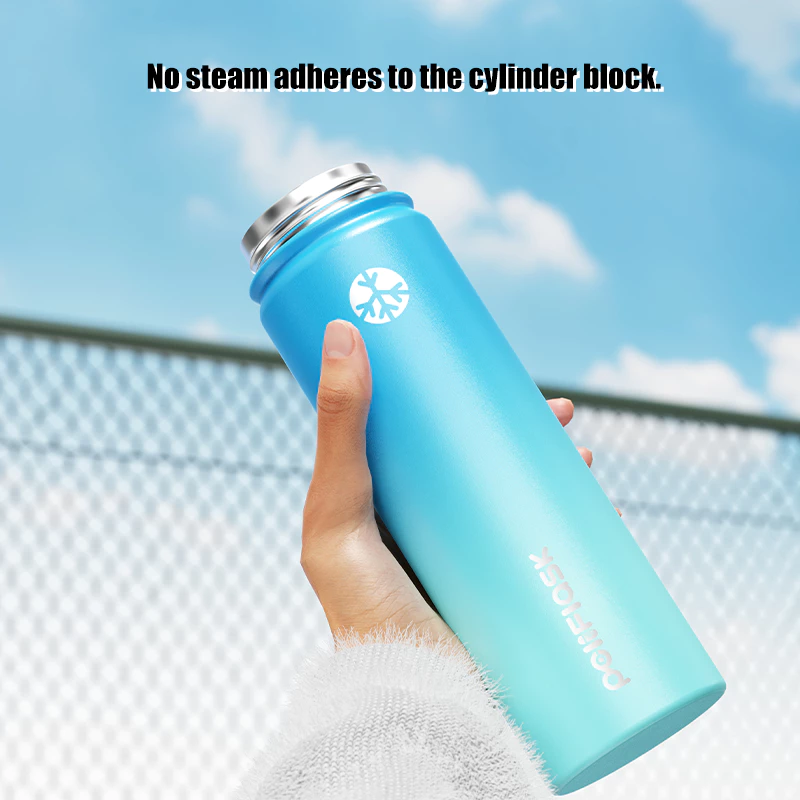 Peliflask Aqua Flask Tumbler 18oz/22oz – Vacuum Insulated Stainless Steel Water Bottle with Spout Lid & Foldable Handle