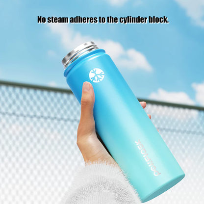 Peliflask Aqua Flask Tumbler 18oz/22oz – Vacuum Insulated Stainless Steel Water Bottle with Spout Lid & Foldable Handle