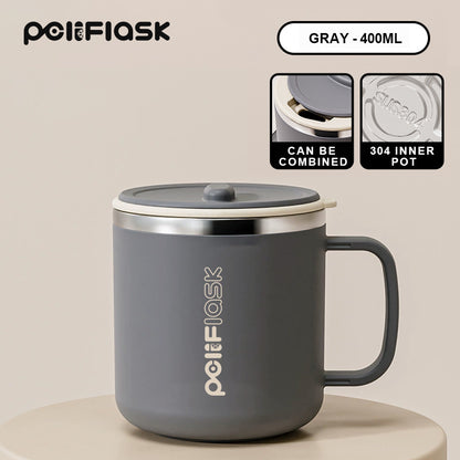 PoliFlask 12oz Insulated Push-Top Coffee Mug