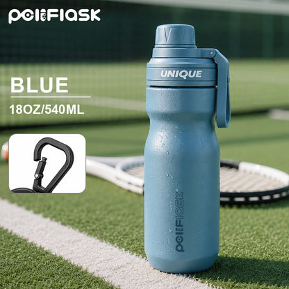 Peliflask 18oz 316 Stainless Steel Insulated Sport Bottle with Foldable Handle – 540ml Portable Travel Water Bottle