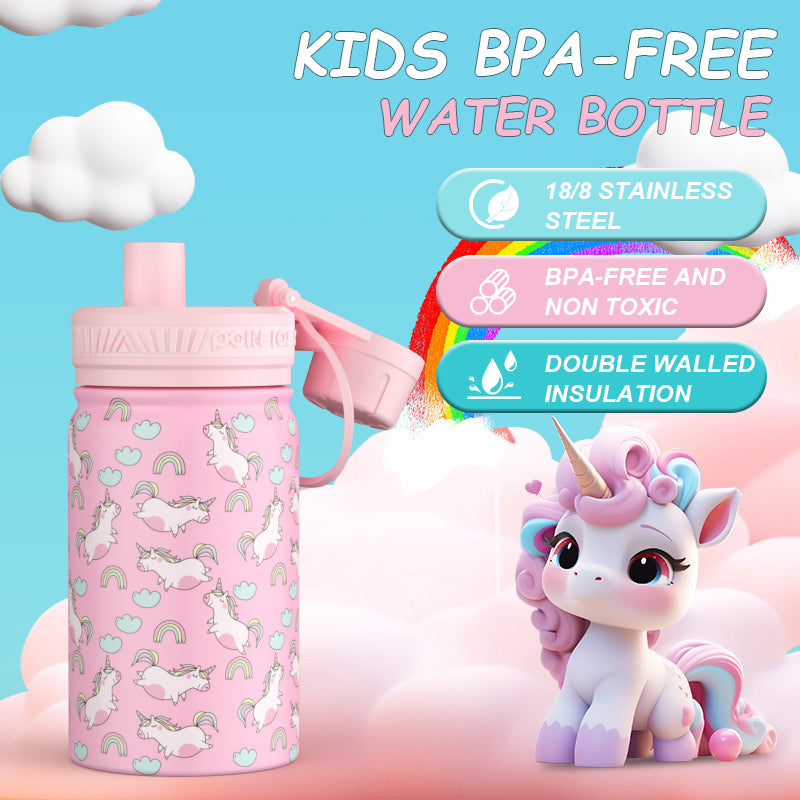 Peliflask 12oz Kids Stainless Steel Water Bottle – Vacuum Insulated Child Tumbler