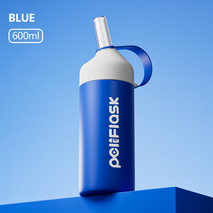 Peliflask 20oz/27oz Insulated Water Bottle with Stainless Steel Straw and Lid Vacuum Insulated