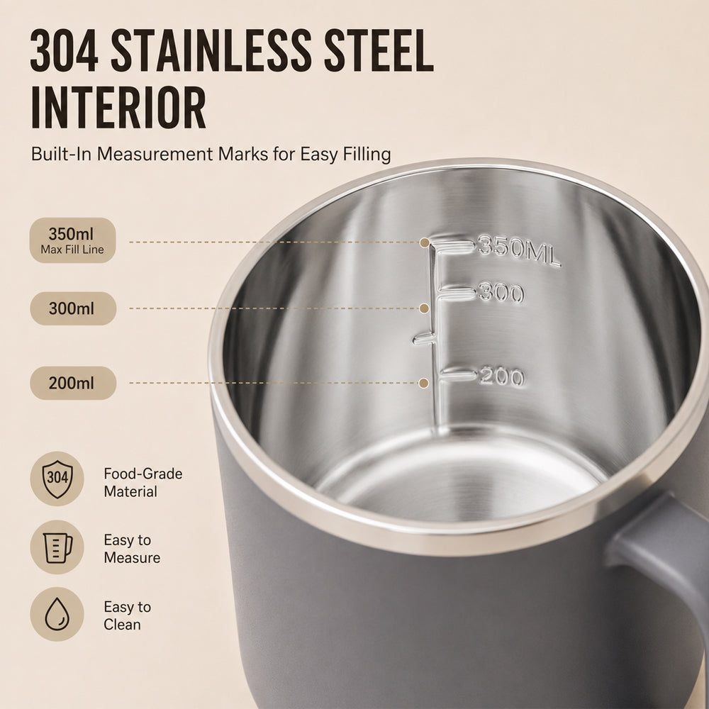 PoliFlask 12oz Insulated Push-Top Coffee Mug