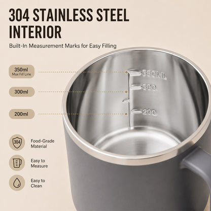 PoliFlask 12oz Insulated Push-Top Coffee Mug