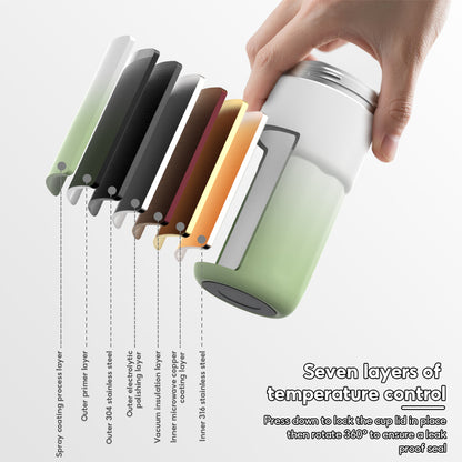 Peliflask Ceramic Lined Insulated Coffee Mug with Lid – 316 Stainless Steel Vacuum Travel Mug 400ml / 550ml