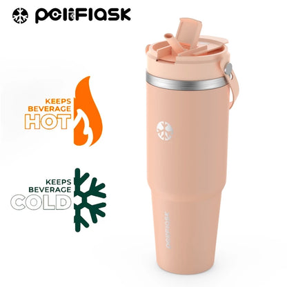 Peliflask 35oz Stainless Steel Insulated Tumbler – Vacuum Travel Mug with Handle