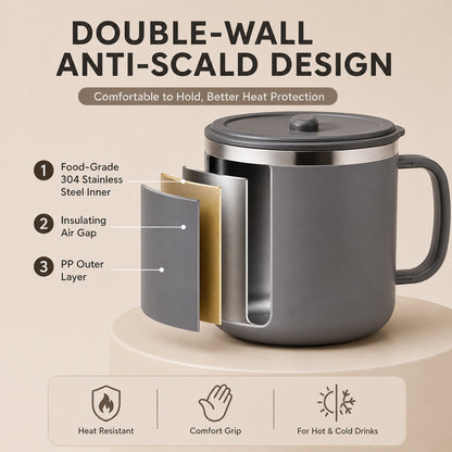 PoliFlask 12oz Insulated Push-Top Coffee Mug