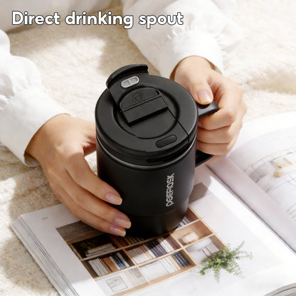 Peliflask 18oz Stainless Steel Coffee Mug Insulated Cup Vacuum Mug Office Mug Leakproof With Handle