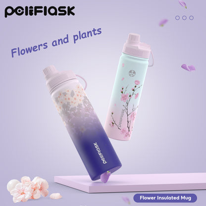 Peliflask Sakura Spring Blossom Tumbler – Aesthetic Vacuum Insulated Water Bottle