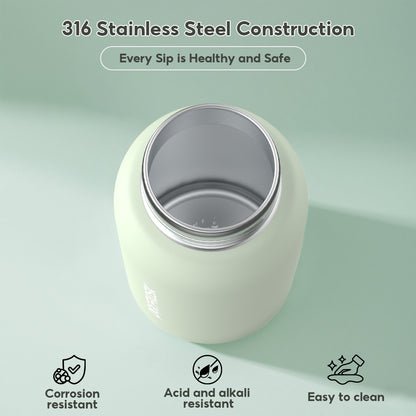 Peliflask 10oz Mini Vacuum Flask Portable Pocket Water Bottle Stainless Steel Cup Hot And Cold