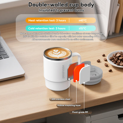 Peliflask 18oz Stainless Steel Coffee Mug Insulated Cup Vacuum Mug Office Mug Leakproof With Handle