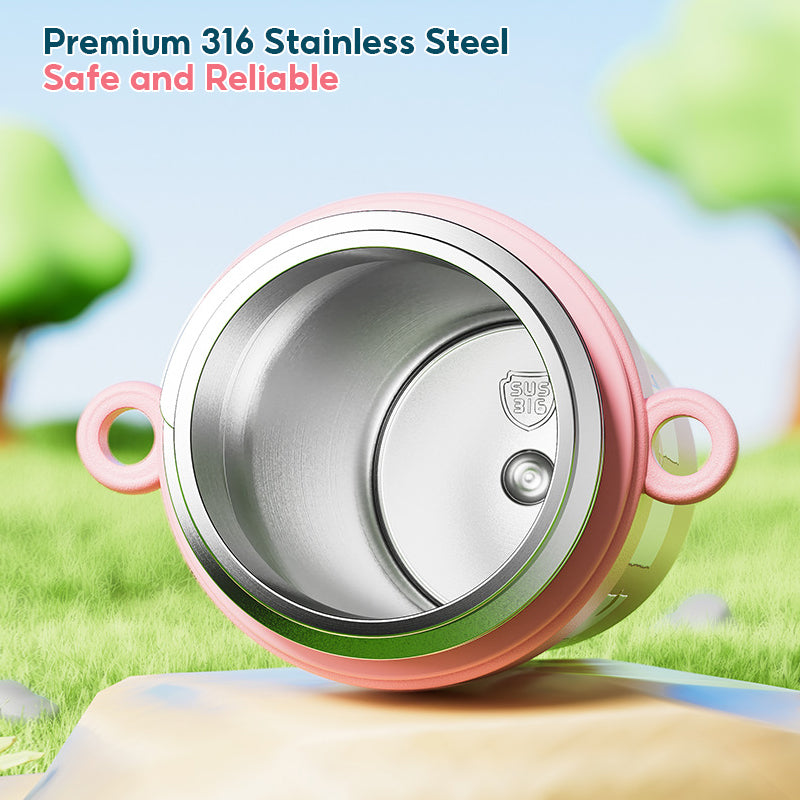 Peliflask 600ml Cute Insulated Straw Cup – Pop-Up Lid Leakproof Tumbler with Strap (Hot & Cold)