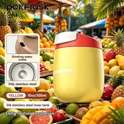 Peliflask 10oz Mini Insulated Coffee Mug – Leakproof Portable Stainless Steel Cup