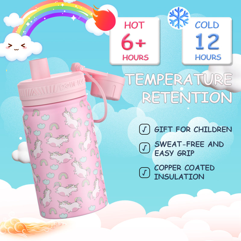 Peliflask 12oz Kids Stainless Steel Water Bottle – Vacuum Insulated Child Tumbler