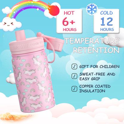 Peliflask 12oz Kids Stainless Steel Water Bottle – Vacuum Insulated Child Tumbler