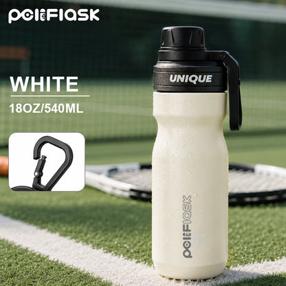 Peliflask 18oz 316 Stainless Steel Insulated Sport Bottle with Foldable Handle – 540ml Portable Travel Water Bottle
