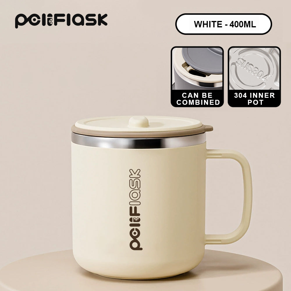 PoliFlask 12oz Insulated Push-Top Coffee Mug