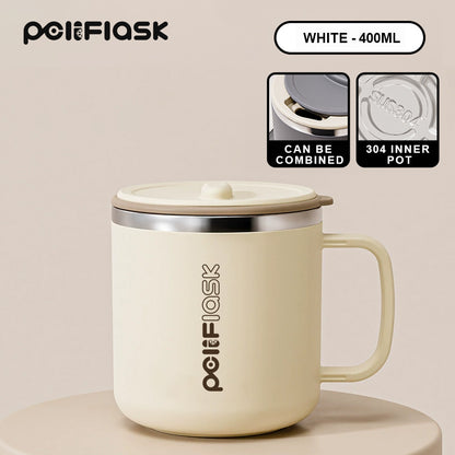 PoliFlask 12oz Insulated Push-Top Coffee Mug