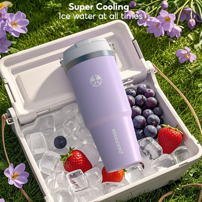 Peliflask 35oz Stainless Steel Insulated Tumbler – Vacuum Travel Mug with Handle