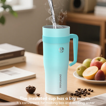 Peliflask 40oz Stainless Steel Tumbler With Handle – Vacuum Insulated Coffee Mug