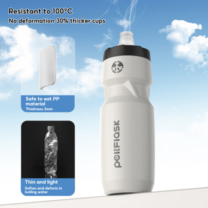 Peliflask 24oz Cycling Water Bottle – Squeeze Sports Bike Bottle BPA-Free Leakproof Hydration Flask