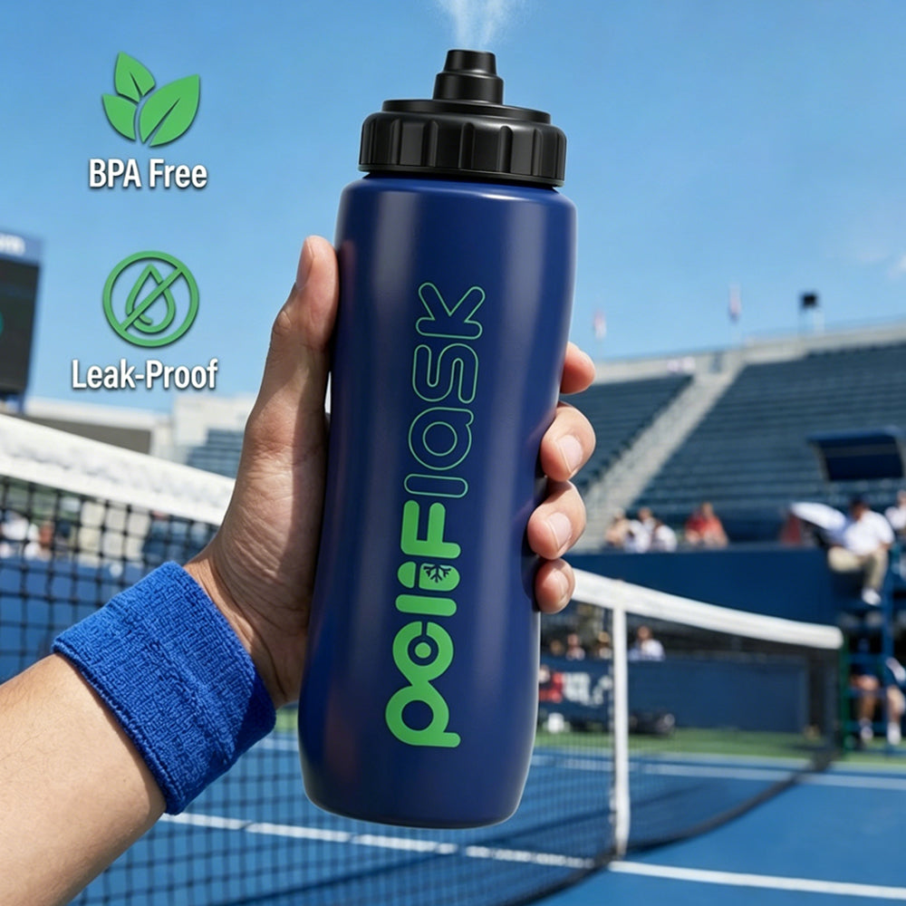 Peliflask 34oz Sports Water Bottle 1000ml with Squeeze Spout BPA-Free Leak-Proof for Basketball Football Gym Cycling Outdoor Training
