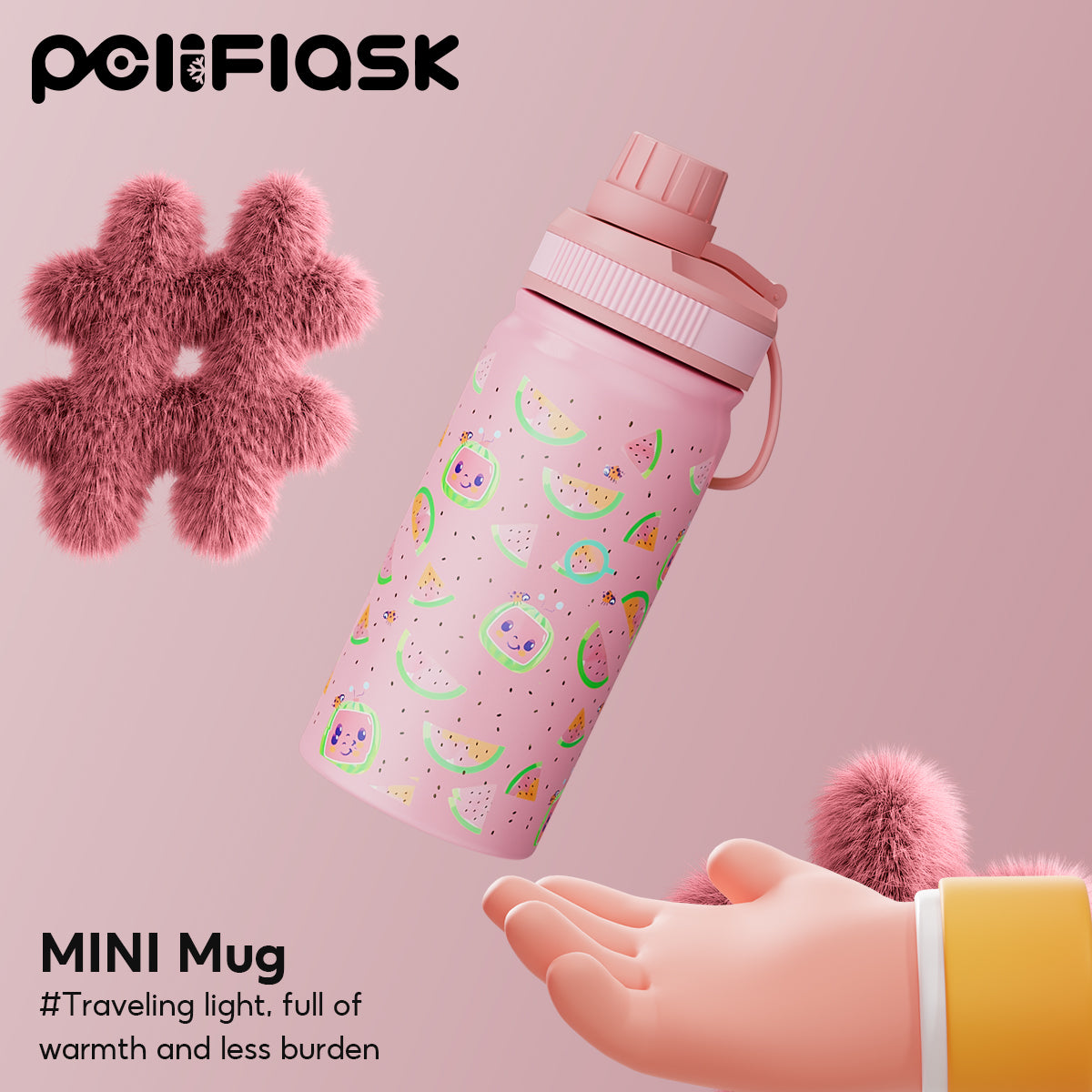 Peliflask 12oz Kids Stainless Steel Water Bottle – Vacuum Insulated Child Tumbler Wide Mouth