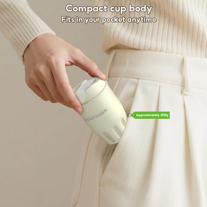 Peliflask 260ml Mini Insulated Coffee Mug with Lid – Stainless Steel Pocket Travel Mug Leakproof