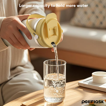 Peliflask 35oz Stainless Steel Insulated Tumbler – Vacuum Travel Mug with Handle