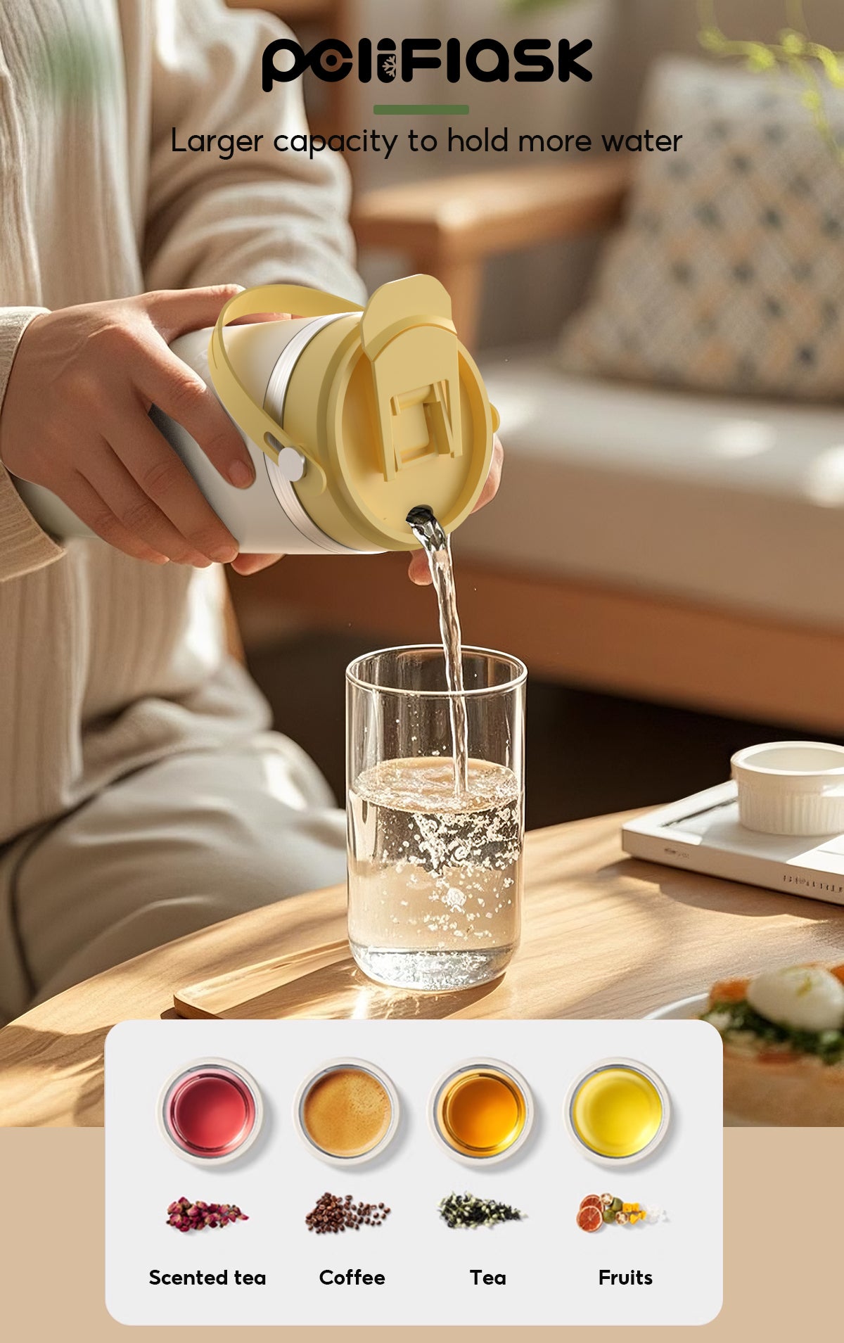 Peliflask 35oz Stainless Steel Insulated Tumbler – Vacuum Travel Mug with Handle