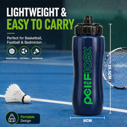 Peliflask 34oz Sports Water Bottle 1000ml with Squeeze Spout BPA-Free Leak-Proof for Basketball Football Gym Cycling Outdoor Training