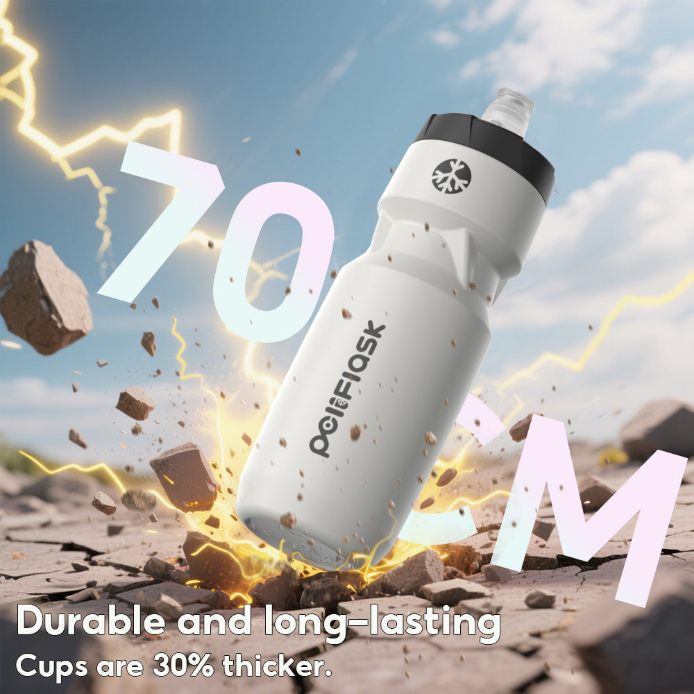 Peliflask 24oz Cycling Water Bottle – Squeeze Sports Bike Bottle BPA-Free Leakproof Hydration Flask