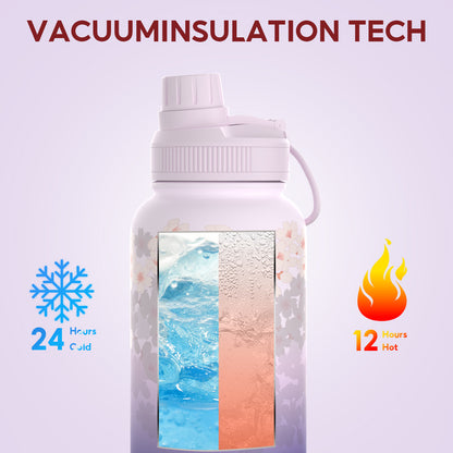 Peliflask Sakura Spring Blossom Tumbler – Aesthetic Vacuum Insulated Water Bottle