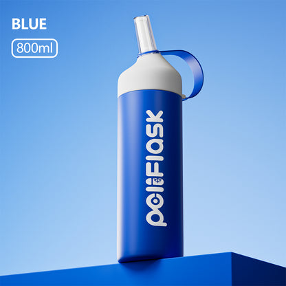 Peliflask 20oz/27oz Insulated Water Bottle with Stainless Steel Straw and Lid Vacuum Insulated