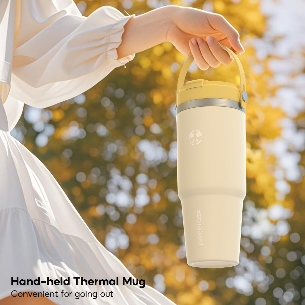 Peliflask 35oz Stainless Steel Insulated Tumbler – Vacuum Travel Mug with Handle